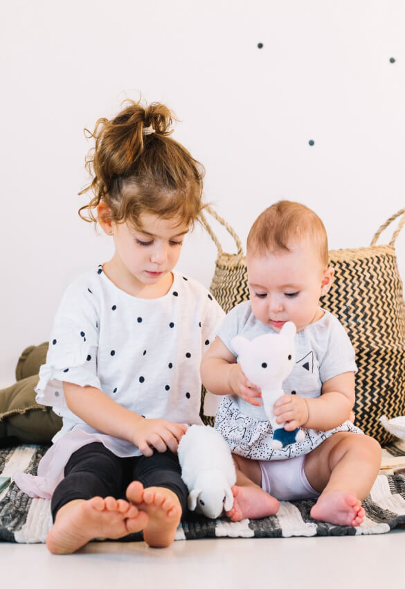 two children
